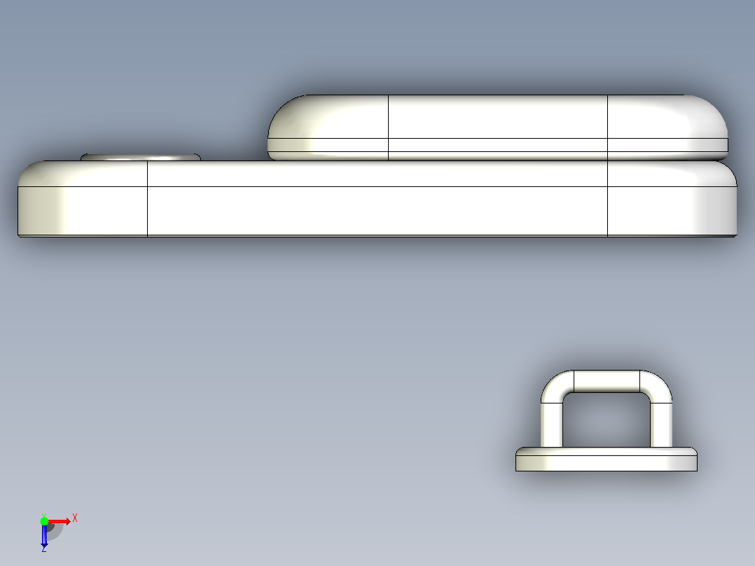 BLOCK SHAFT 门锁双俯视图