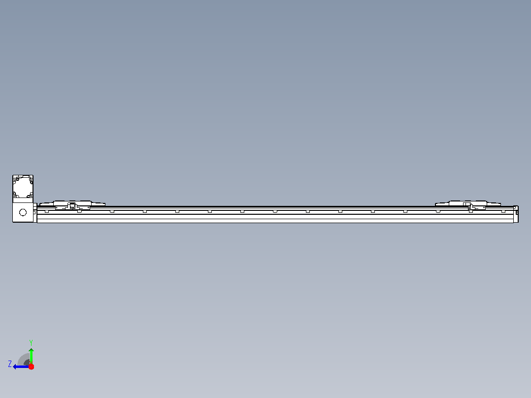 皮带直线轴双滑块型TPA-GCBS-120-P70-L500-LU-M20-N3右视图
