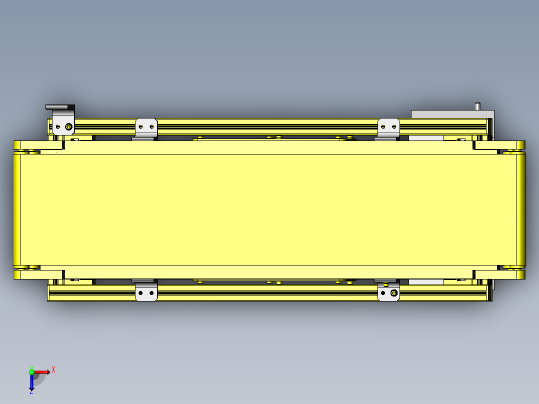 可调角度的输送机俯视图