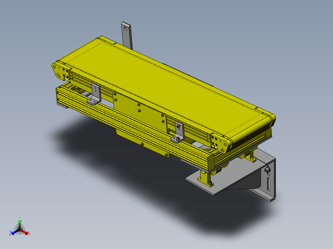 可调角度的输送机正等轴测图