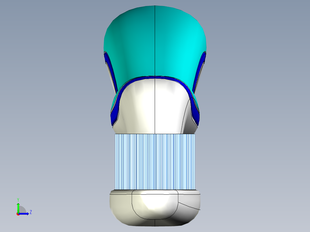牙刷模型左视图
