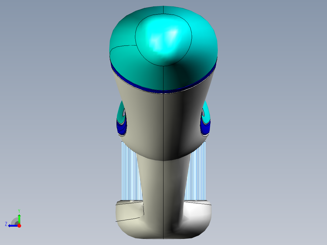 牙刷模型右视图