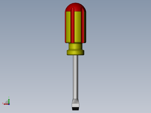 一字螺丝刀模型后视缩略图