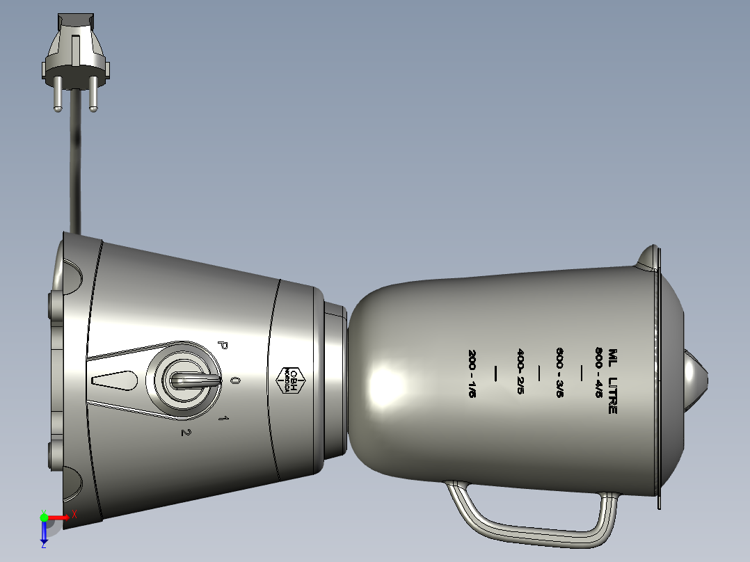 搅拌机step俯视图