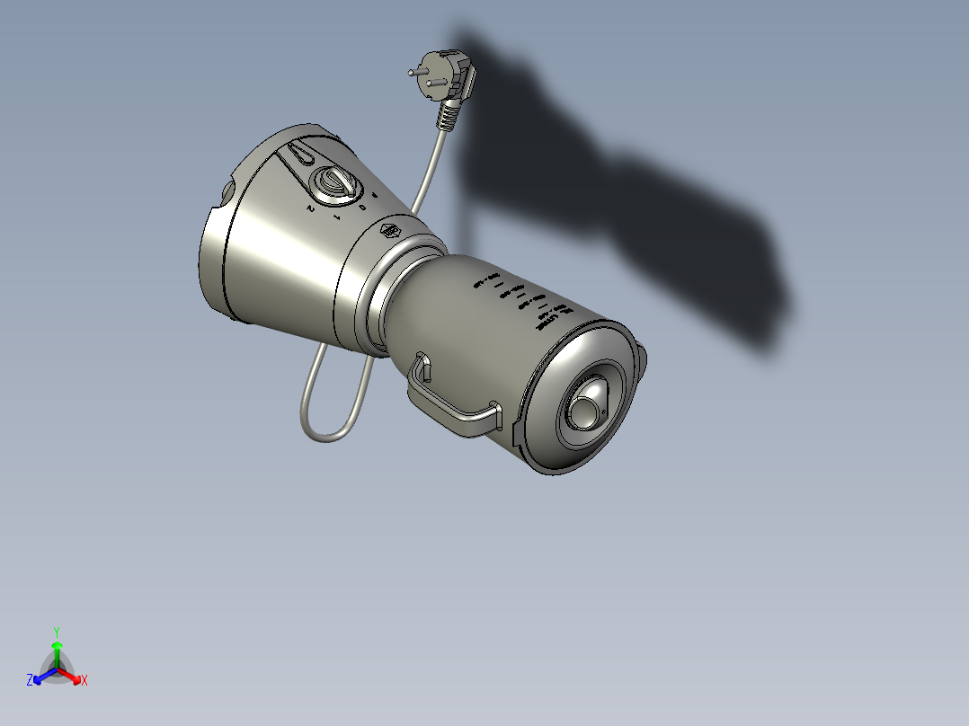 搅拌机step正等轴测图