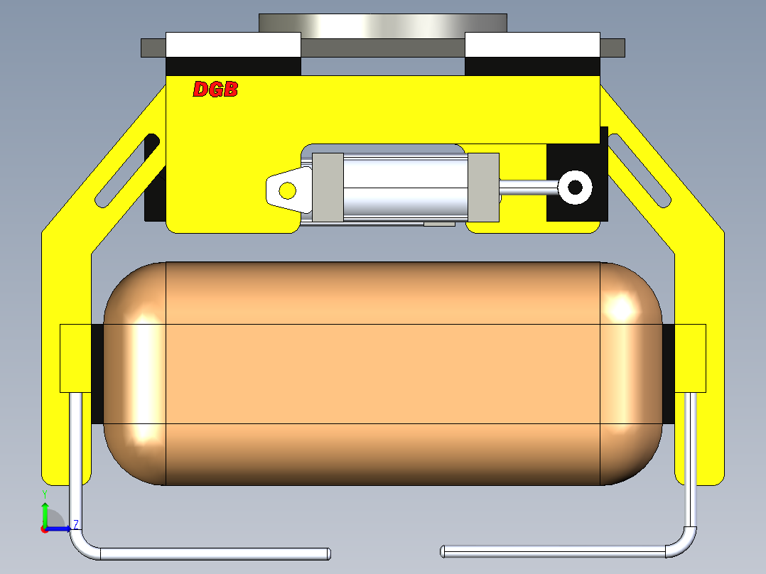 开口抓手夹爪左视图