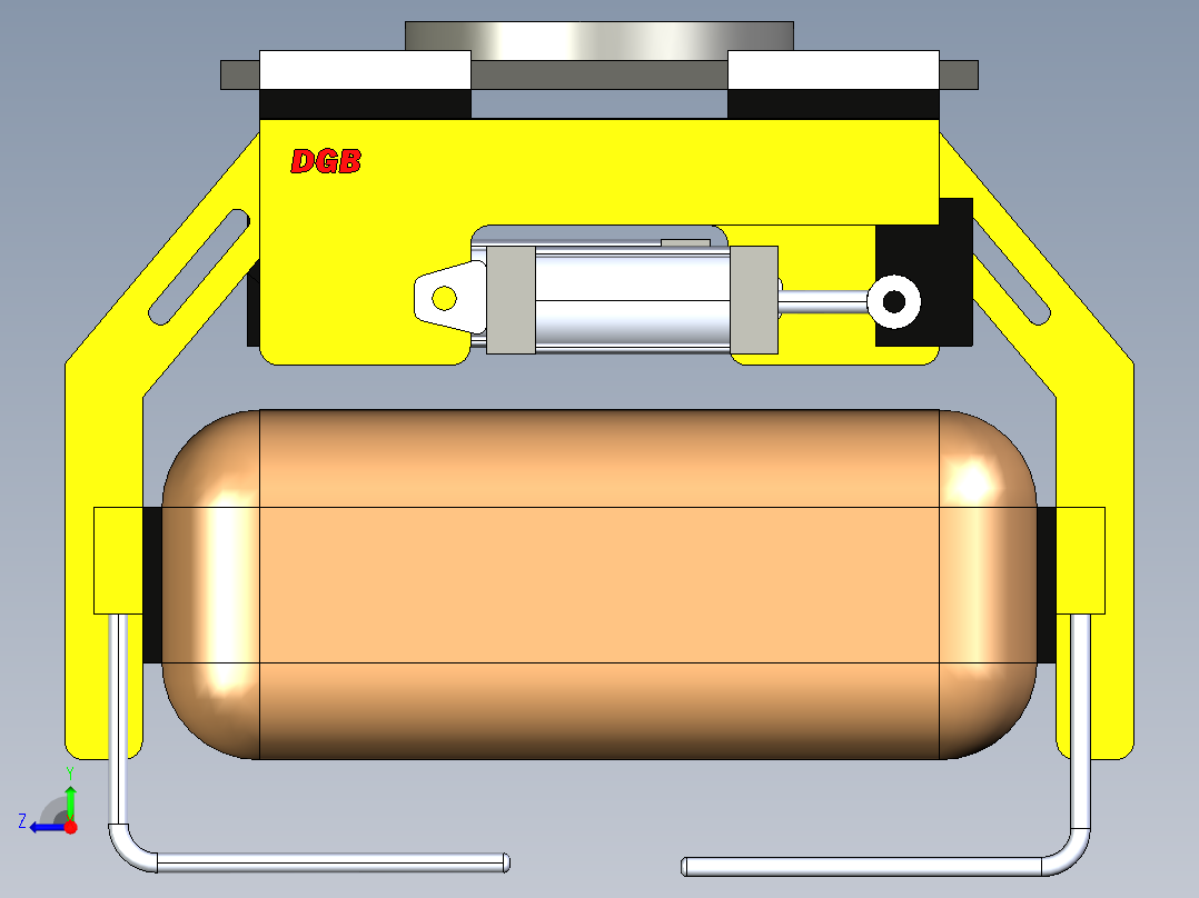 开口抓手夹爪右视图