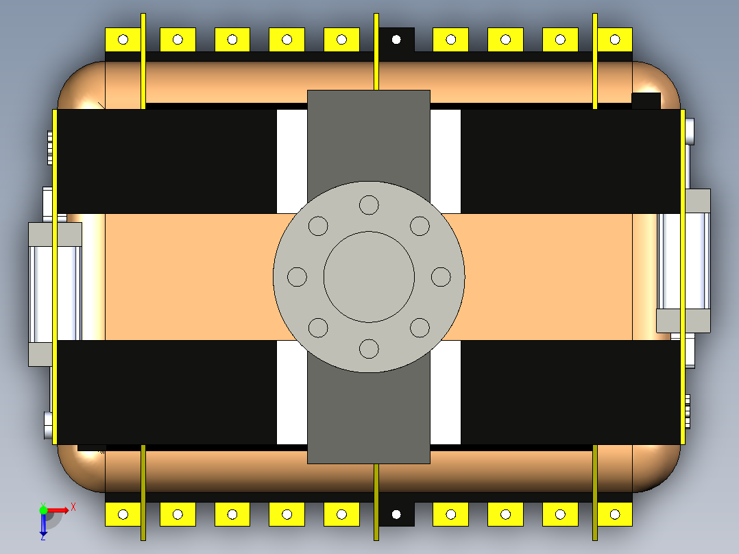 开口抓手夹爪俯视图