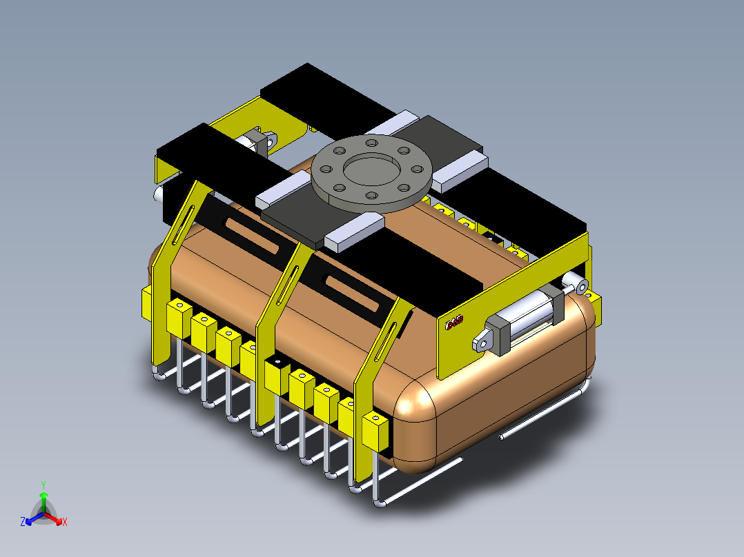 开口抓手夹爪正等轴测图