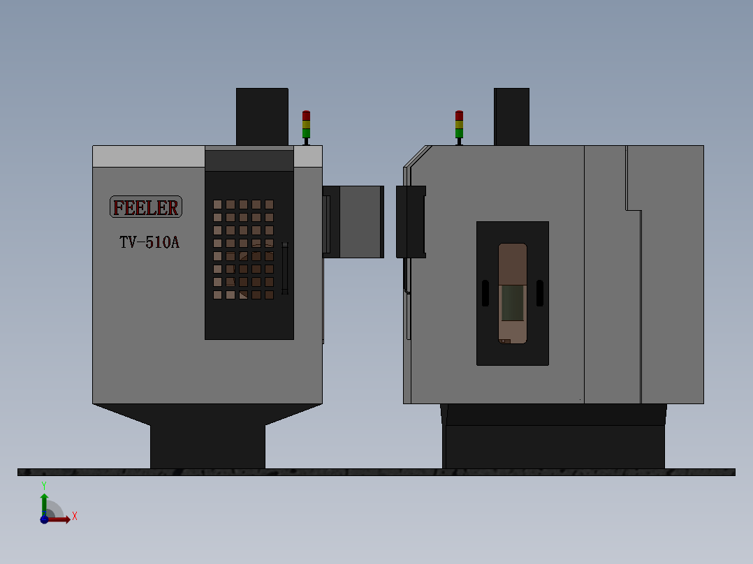机床模型前视图