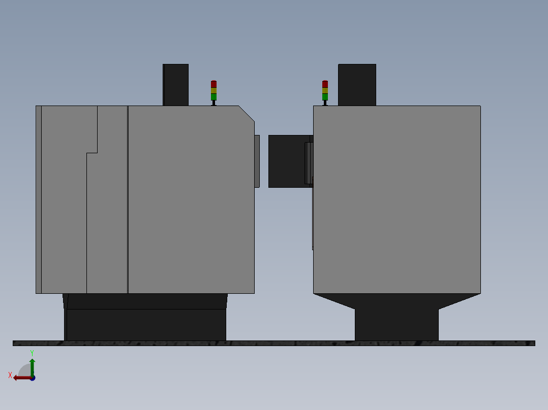 机床模型后视图