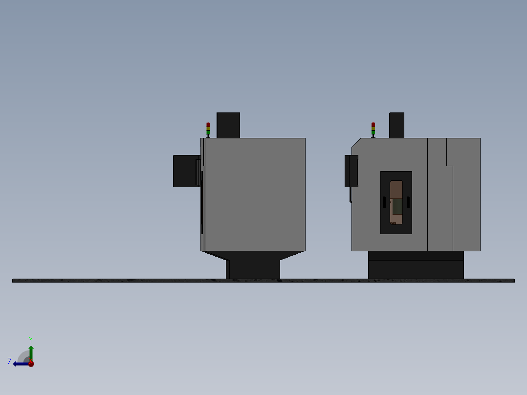 机床模型右视图