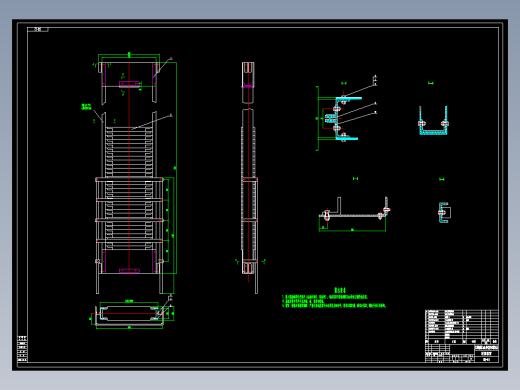 重负载电梯CAD图纸 包含内部结构设计 电梯详细设计施工CAD工图纸