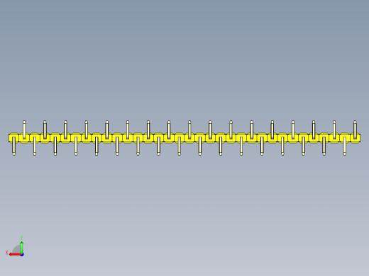 彩色公排针 100mil 2.54mm 系列-DS1022_yellow_34p_100mil_Type_SMT_R1_rev1.0后视缩略图