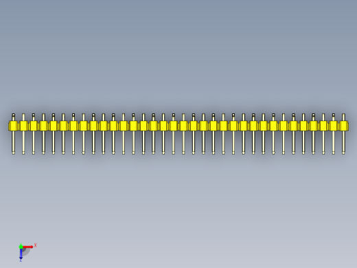 彩色公排针 100mil 2.54mm 系列-DS1022_yellow_34p_100mil_Type_SMT_R1_rev1.0俯视缩略图