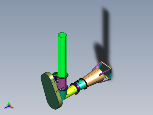 微型水轮水力涡轮发电机正等轴测缩略图