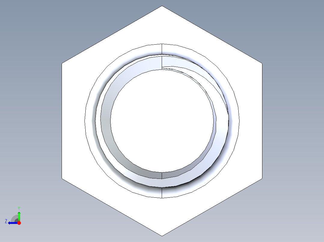 UNC 六角螺栓-Hex Bolt 0.375-16 x 3右视图
