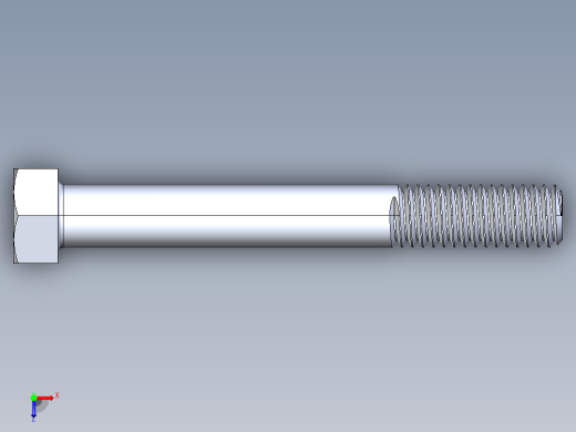 UNC 六角螺栓-Hex Bolt 0.375-16 x 3俯视缩略图