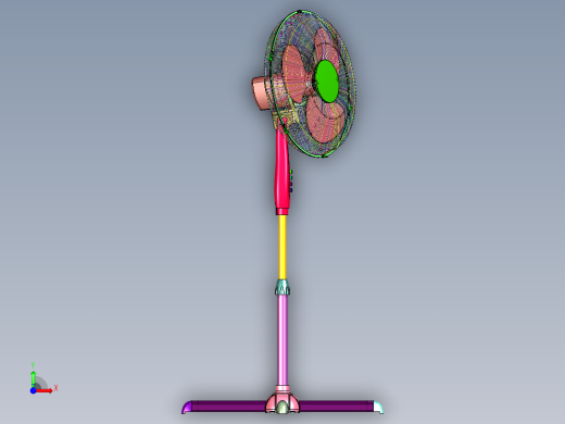 家用落地风扇电扇前视缩略图