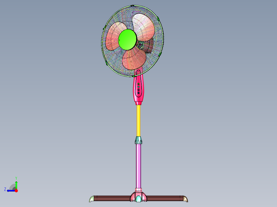 家用落地风扇电扇右视图
