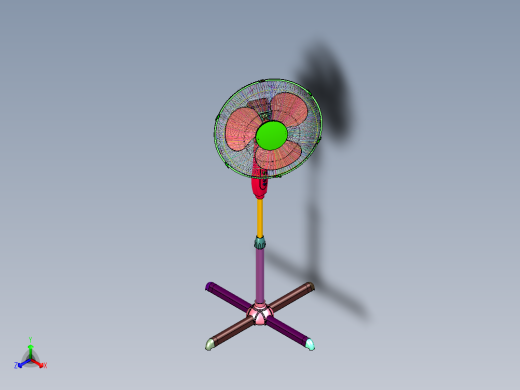 家用落地风扇电扇正等轴测缩略图