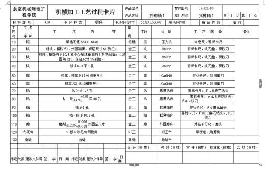 Q457-摇臂轴（JZ-12L-10）零件的机械加工工艺规程及钻孔夹具设计缩略图