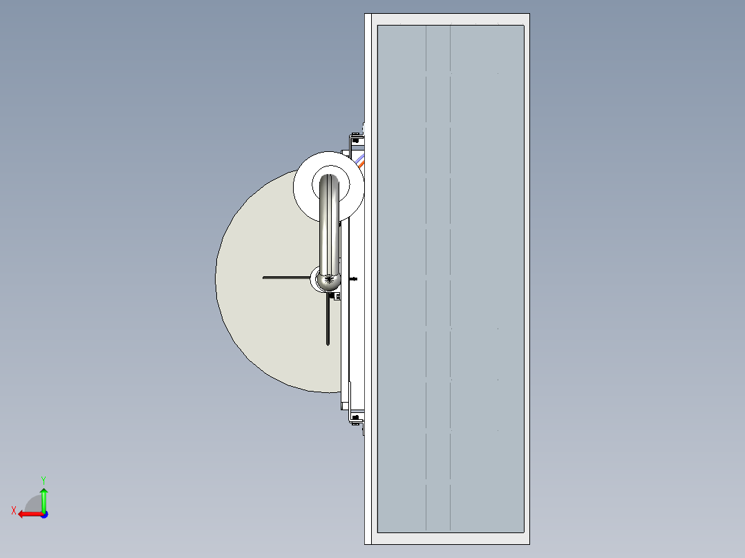 太阳能电池安防摄像头电箱-igs 三维 图纸后视图