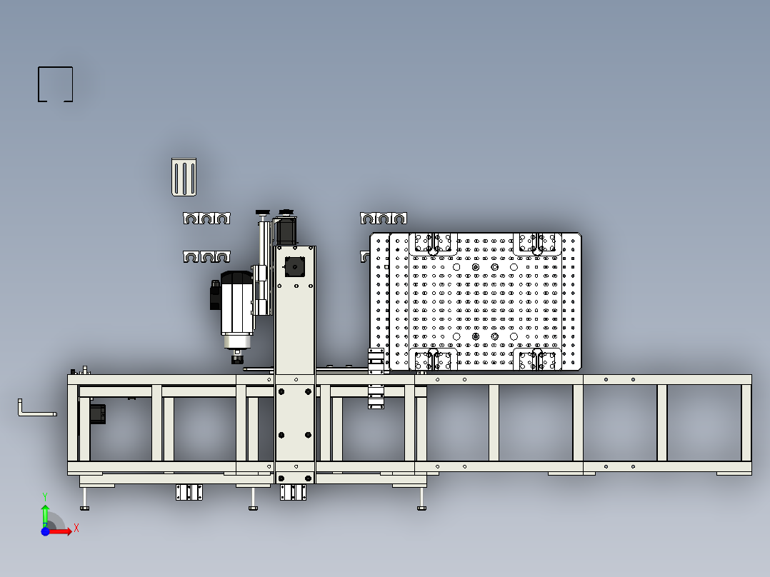 DIY数控铣床前视图