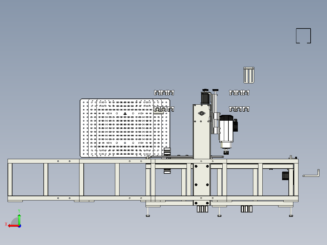DIY数控铣床后视图