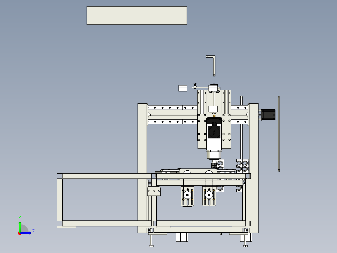 DIY数控铣床左视图