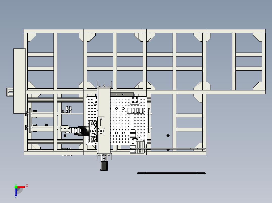 DIY数控铣床俯视图