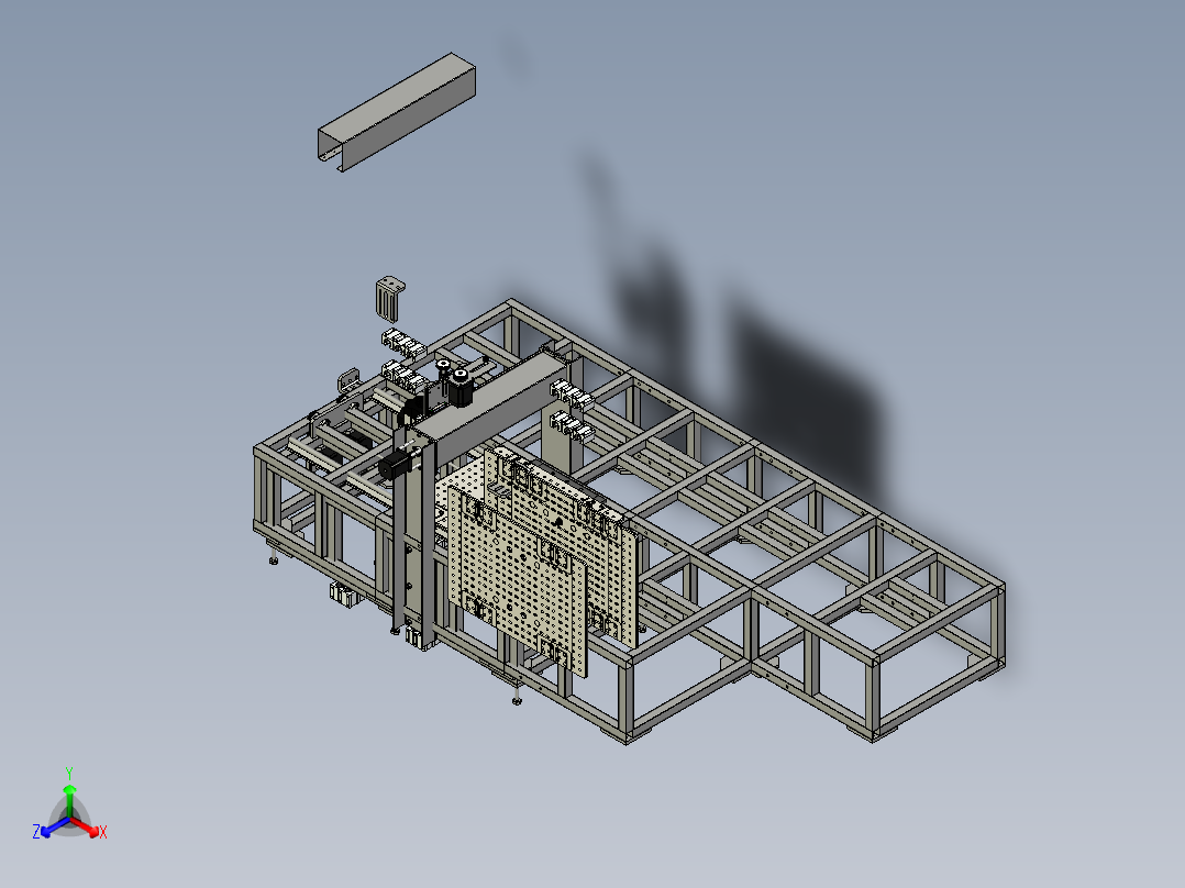 DIY数控铣床正等轴测图