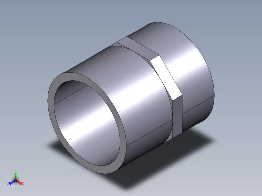 12KIFV 用溶剂焊接插座DF双适配器，溶剂焊接插口DM和BSP的阳螺纹端R正等轴测缩略图