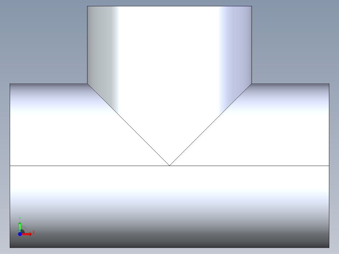 聚氯乙烯配件01-Sch80_Tee_SxSxS_801-020_2in前视图