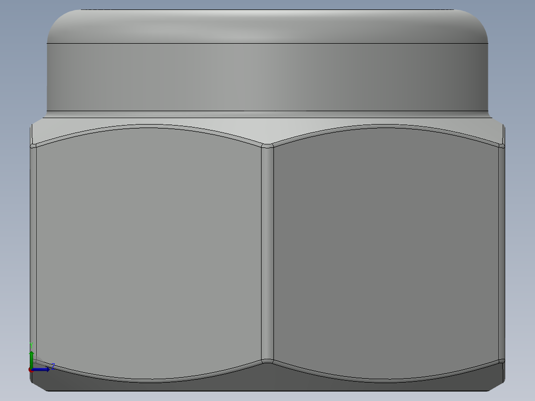 紧固件-0.3750 Lock Nut左视图