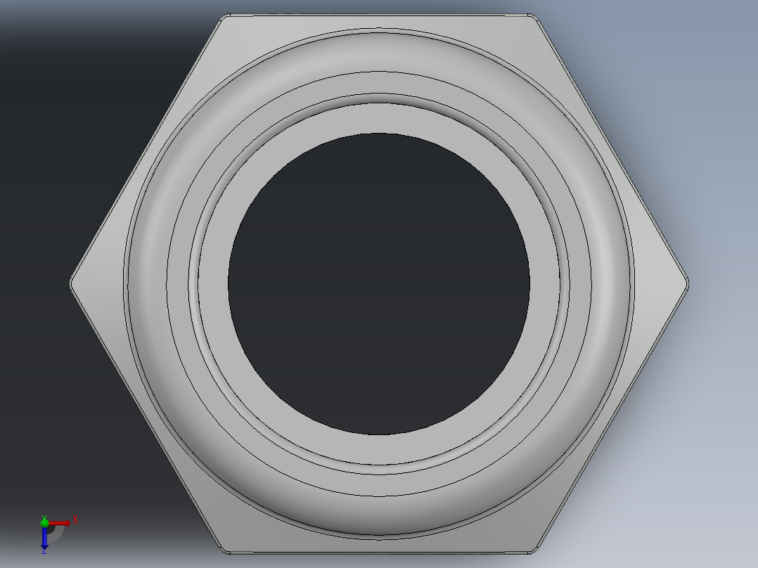 紧固件-0.3750 Lock Nut俯视图