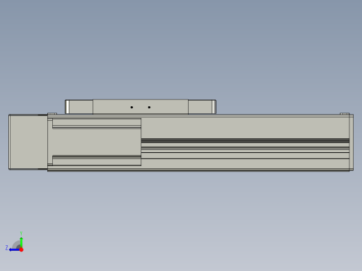 直线模组LHC14-S100-L设计图纸右视缩略图