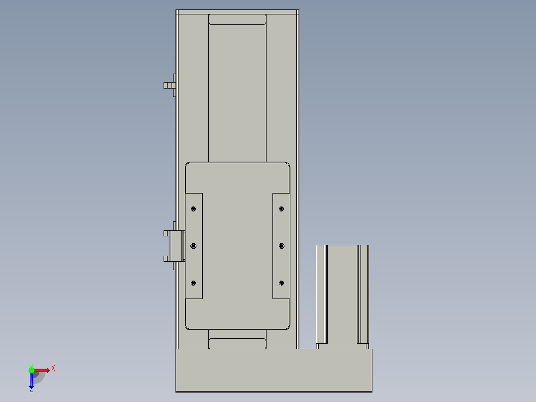 直线模组LHC14-S100-L设计图纸俯视图