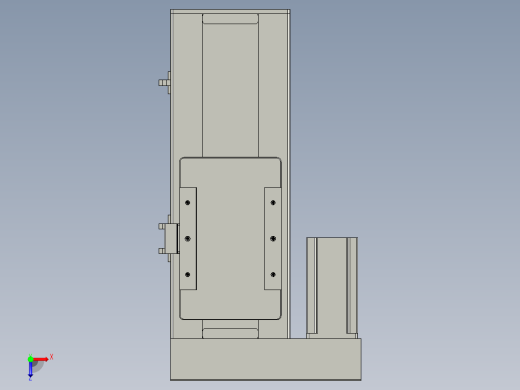 直线模组LHC14-S100-L设计图纸俯视缩略图