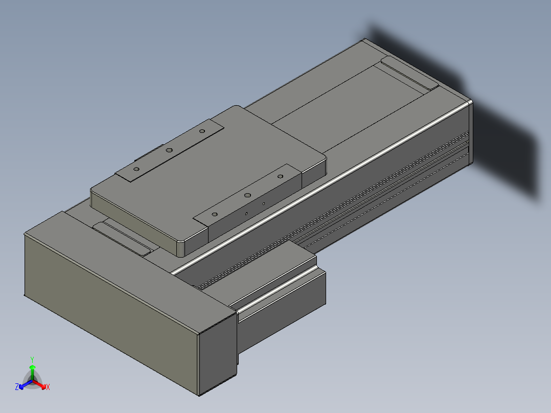 直线模组LHC14-S100-L设计图纸正等轴测图