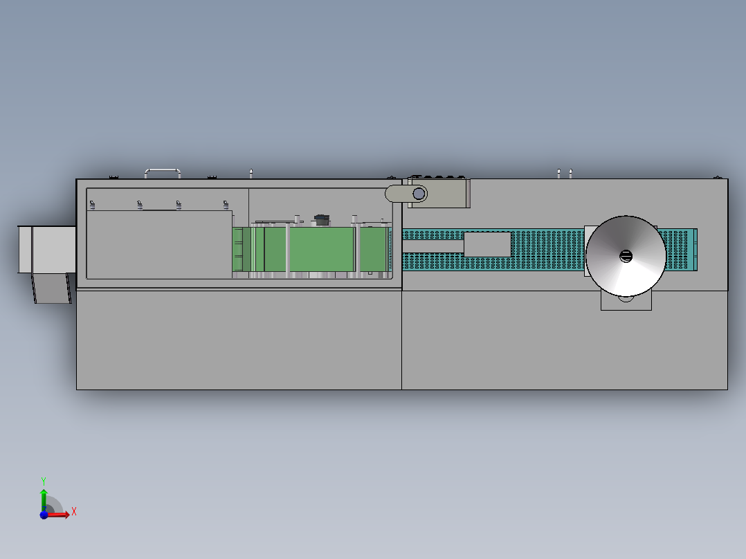 DPH300铝塑泡罩包装机三维SW模型=511588==180前视图