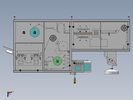 DPH300铝塑泡罩包装机三维SW模型=511588==180俯视缩略图