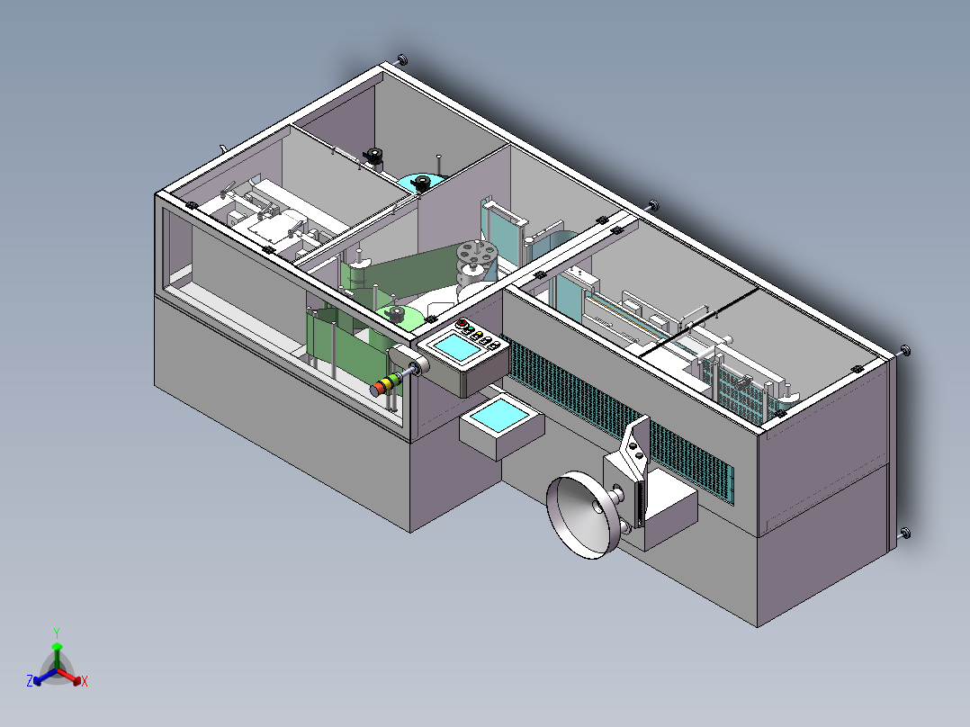 DPH300铝塑泡罩包装机三维SW模型=511588==180正等轴测图