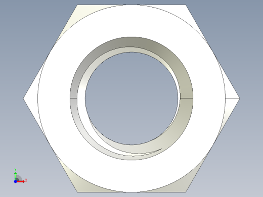 DIN 934 螺母-M5 Nut.STEP前视缩略图