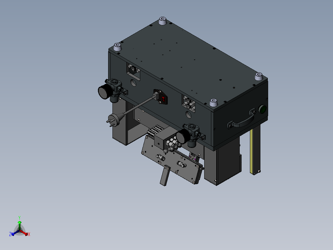 6片背胶一道贴附治具正等轴测图