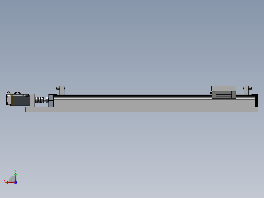 滚珠丝杆模组后视图
