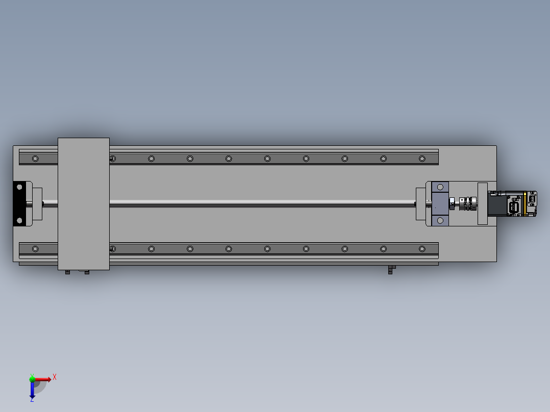 滚珠丝杆模组俯视图