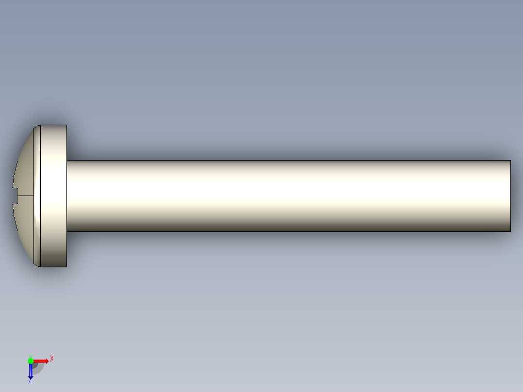 螺丝 M4 十字盘头-M4x25 Screw head.STEP俯视图