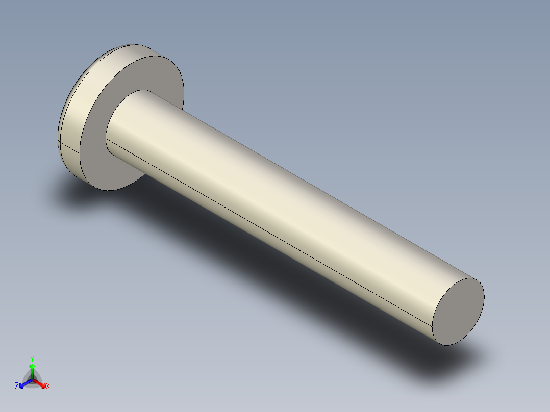 螺丝 M4 十字盘头-M4x25 Screw head.STEP正等轴测图