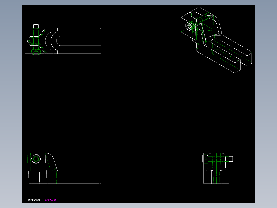 夾具2330(B)-2D多系列多零件图纸模型